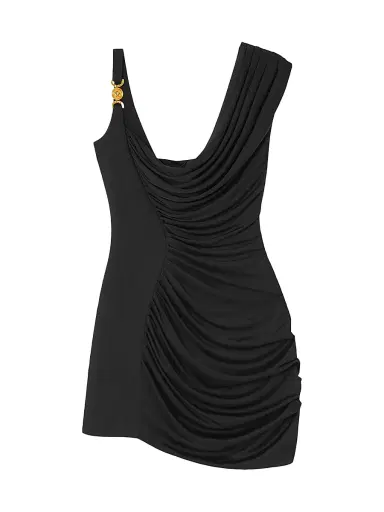 Versace Women's Ruched Jersey Minidress | Thumbnail 1 Versace Women's Ruched Jersey Minidress | Thumbnail 1