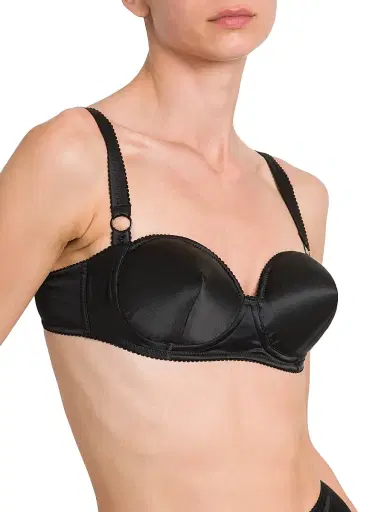 Dolce & Gabbana Women's Silk Satin Semi-Padded Bra - Black - Size Large | Thumbnail 6 Dolce & Gabbana Women's Silk Satin Semi-Padded Bra - Black - Size Large | Thumbnail 6