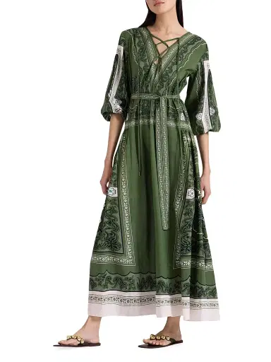 La DoubleJ Women's Viviana Dress - Mirage Placee Green - Size Medium | Thumbnail 3 La DoubleJ Women's Viviana Dress - Mirage Placee Green - Size Medium | Thumbnail 3