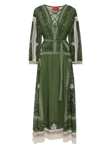 La DoubleJ Women's Viviana Dress - Mirage Placee Green - Size Medium | Thumbnail 1 La DoubleJ Women's Viviana Dress - Mirage Placee Green - Size Medium | Thumbnail 1
