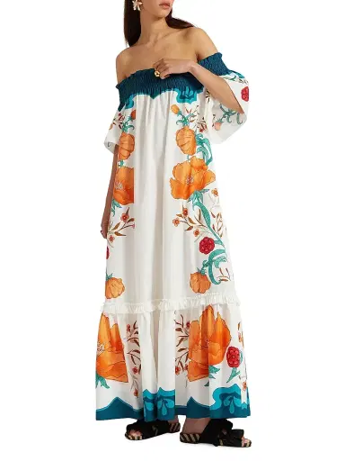 La DoubleJ Women's Capalbio Dress Placee - Morpheus Placee Orange - Size XL | Thumbnail 3