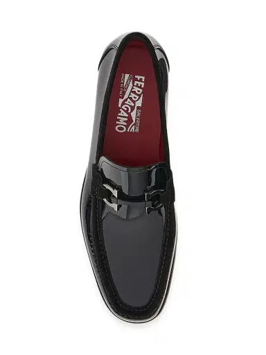 FERRAGAMO Men's Grandioso2 Patent Leather Loafers - Nero | Thumbnail 5