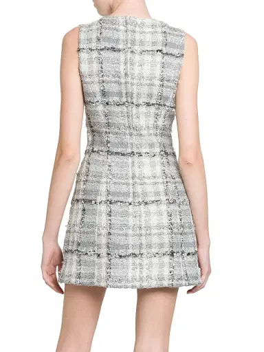 Dolce & Gabbana Women's Rachel Check Tweed Minidress | Thumbnail 5 Dolce & Gabbana Women's Rachel Check Tweed Minidress | Thumbnail 5