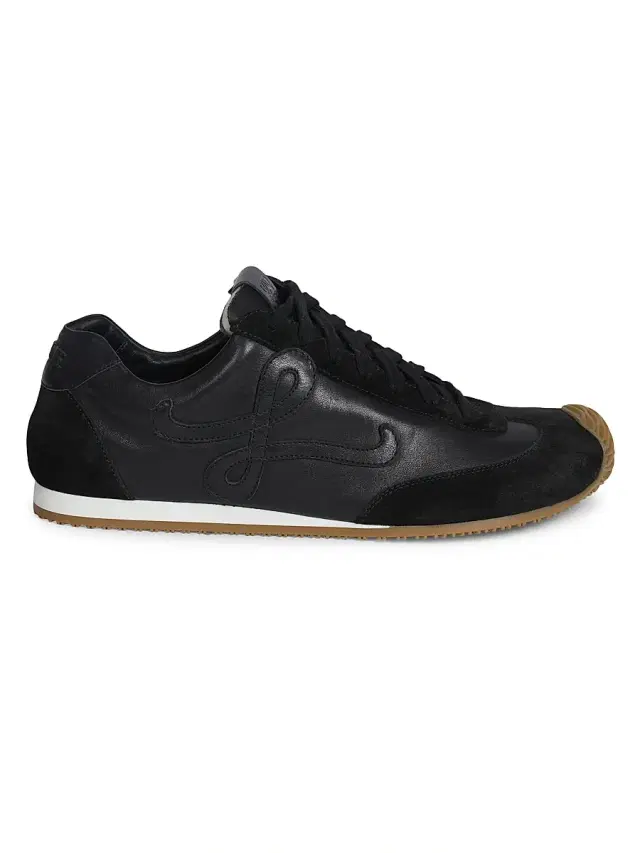 LOEWE Men's Ballet Runner 2.0 Leather Low-Top Sneakers - Black