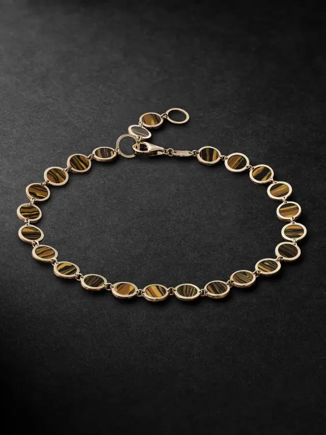 JIA JIA Gold Tiger's Eye Bracelet - Men