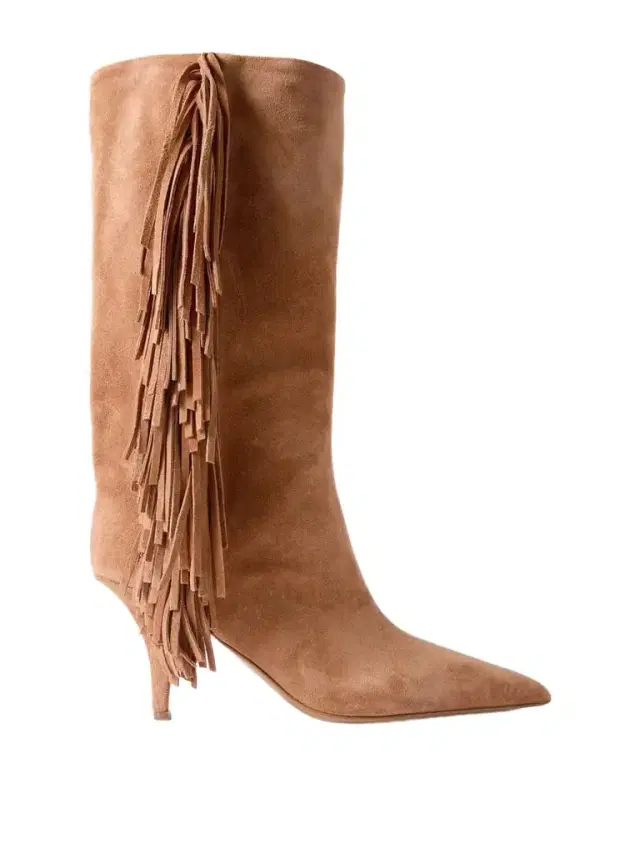 Jessie Fringed Suede Knee Boots