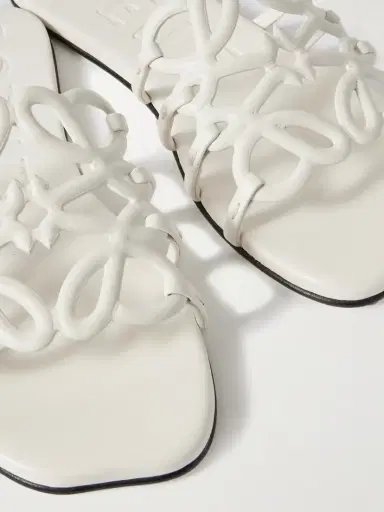 Loewe Petal Anagram Leather Slides | Thumbnail 4 Loewe Petal Anagram Leather Slides | Thumbnail 4