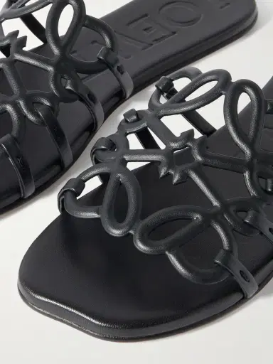 Loewe Petal Anagram Leather Slides | Thumbnail 4 Loewe Petal Anagram Leather Slides | Thumbnail 4