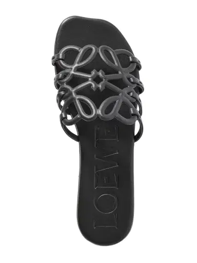 Loewe Petal Anagram Leather Slides | Thumbnail 1 Loewe Petal Anagram Leather Slides | Thumbnail 1