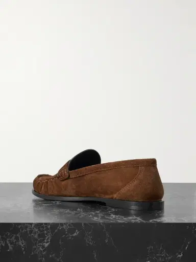 Saint Laurent Laurent Logo-embellished Suede Penny Loafers | Thumbnail 3 Saint Laurent Laurent Logo-embellished Suede Penny Loafers | Thumbnail 3
