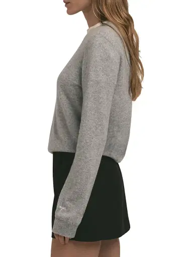 Favorite Daughter Women's The Favorite Cashmere Crewneck Sweater - Heather Grey - Size XS | Thumbnail 5 Favorite Daughter Women's The Favorite Cashmere Crewneck Sweater - Heather Grey - Size XS | Thumbnail 5