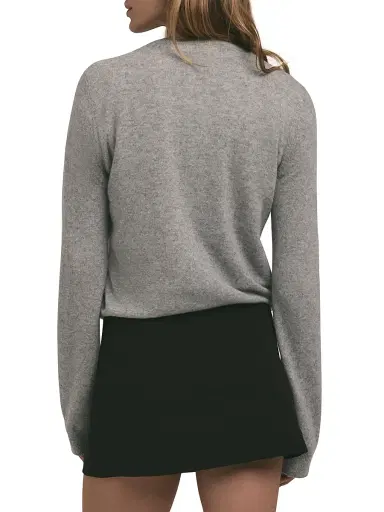 Favorite Daughter Women's The Favorite Cashmere Crewneck Sweater - Heather Grey - Size XS | Thumbnail 6 Favorite Daughter Women's The Favorite Cashmere Crewneck Sweater - Heather Grey - Size XS | Thumbnail 6