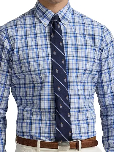Polo Ralph Lauren Men's Classic Fit Plaid Poplin Shirt - Blue Multi | Thumbnail 5 Polo Ralph Lauren Men's Classic Fit Plaid Poplin Shirt - Blue Multi | Thumbnail 5