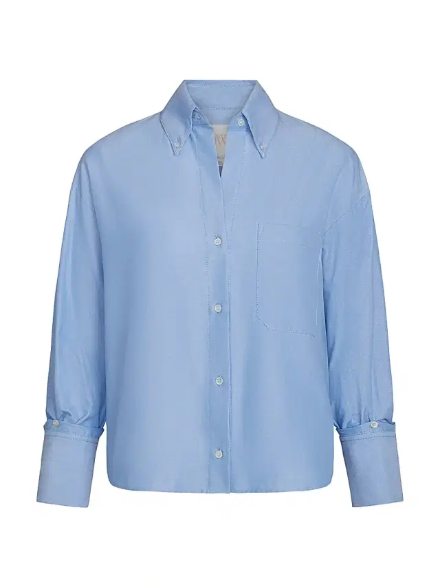Women's J. D. Oxford Cotton Button-Front Shirt - Blue