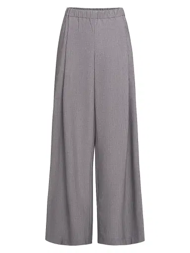 TWP Women's Eva Tux Pleat Pants - Medium Heather Grey | Thumbnail 1 TWP Women's Eva Tux Pleat Pants - Medium Heather Grey | Thumbnail 1