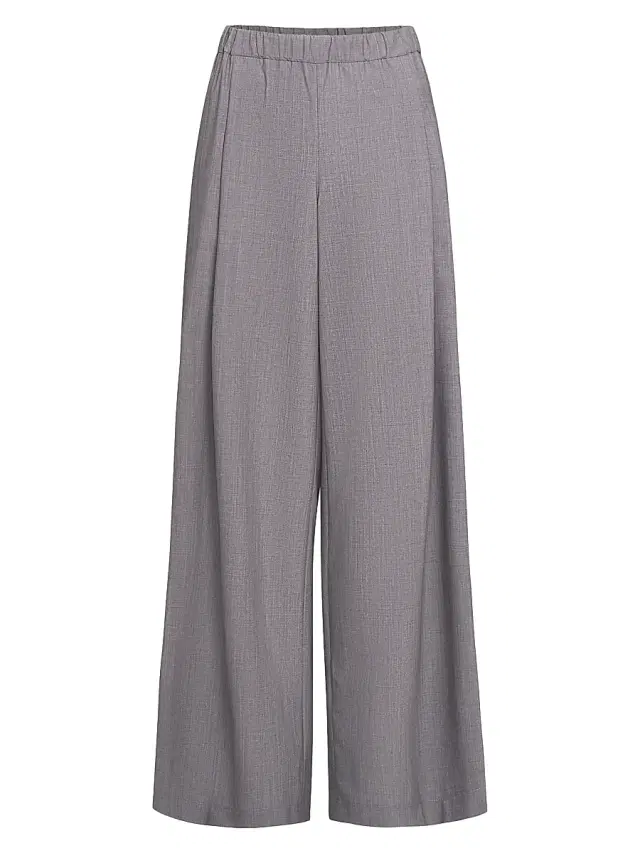 Women's Eva Tux Pleat Pants - Medium Heather Grey