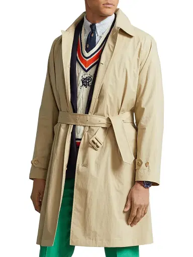 Polo Ralph Lauren Men's Stretch-Cotton Balmacaan Topcoat | Thumbnail 3 Polo Ralph Lauren Men's Stretch-Cotton Balmacaan Topcoat | Thumbnail 3