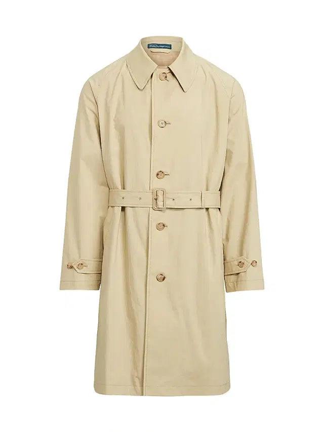 Polo Ralph Lauren Men's Stretch-Cotton Balmacaan Topcoat - Tan