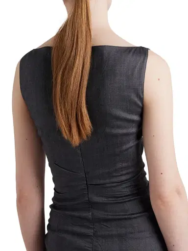 Prada Women's Stretch Kid Mohair Dress - Grey - Size 12 | Thumbnail 6 Prada Women's Stretch Kid Mohair Dress - Grey - Size 12 | Thumbnail 6