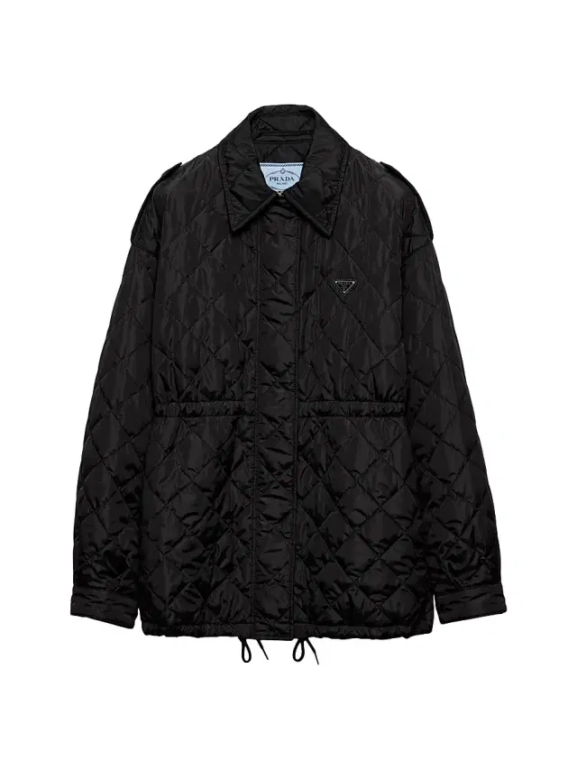Women's Lightweight Re-Nylon Blouson Jacket - Black