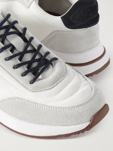 Loro Piana Weekend Walk Suede-Trimmed Shell Sneakers - Men | Thumbnail 6 Loro Piana Weekend Walk Suede-Trimmed Shell Sneakers - Men | Thumbnail 6