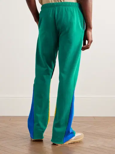Gallery Dept. Flared Denim-Panelled Logo-Print Cotton-Jersey Sweatpants - Men | Thumbnail 4 Gallery Dept. Flared Denim-Panelled Logo-Print Cotton-Jersey Sweatpants - Men | Thumbnail 4