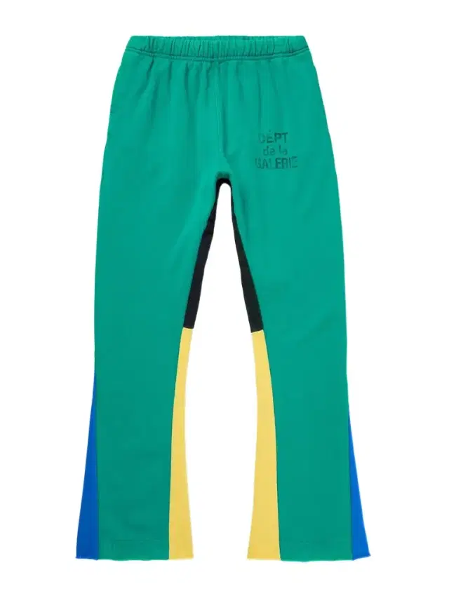 Gallery Dept. Flared Denim-Panelled Logo-Print Cotton-Jersey Sweatpants - Men