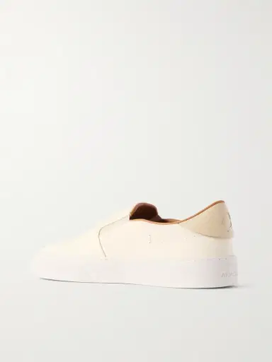 Moncler Monclub Leather Slip-On Sneakers - Men | Thumbnail 4 Moncler Monclub Leather Slip-On Sneakers - Men | Thumbnail 4