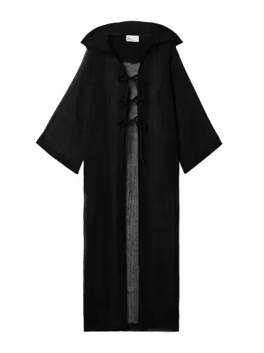 Lisa Marie Fernandez Hooded Crinkled Linen-blend Gauze Kaftan | Thumbnail 1 Lisa Marie Fernandez Hooded Crinkled Linen-blend Gauze Kaftan | Thumbnail 1