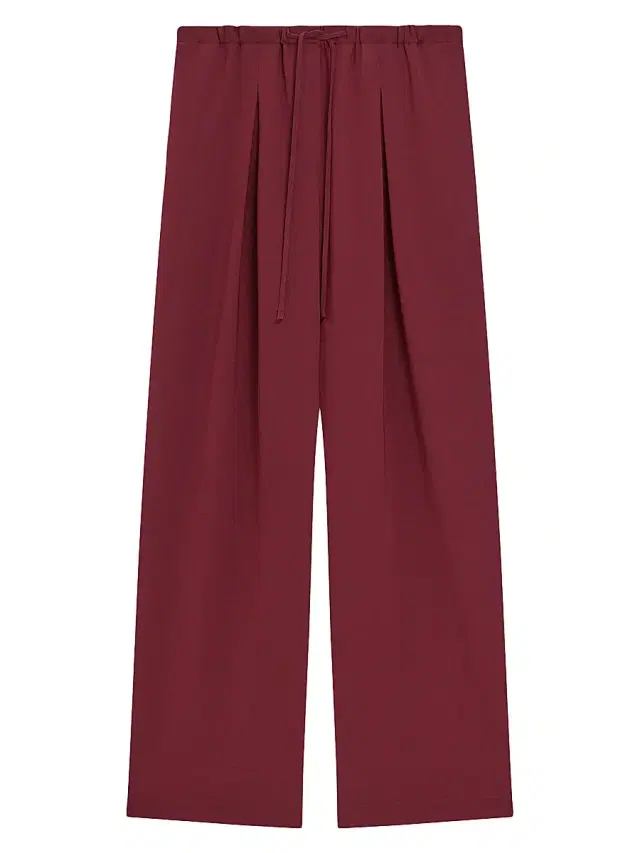 Theory Women's Pleated Crêpe Casual Pants - Grenache