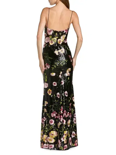 Mac Duggal Women's Bustier Floral Appliqué Gown - Black Multi - Size 10 | Thumbnail 2 Mac Duggal Women's Bustier Floral Appliqué Gown - Black Multi - Size 10 | Thumbnail 2