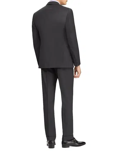 Ralph Lauren Purple Label Men's Gregory Hand-Tailored Wool Serge Suit - Charcoal - Size 48 | Thumbnail 4