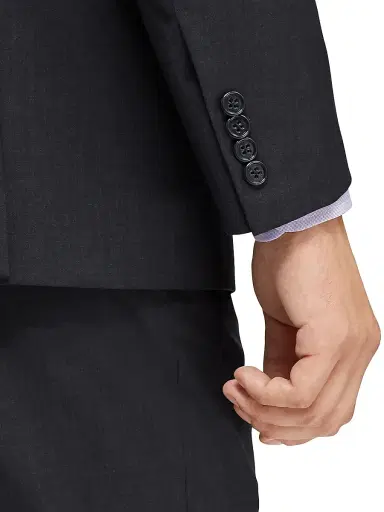 Ralph Lauren Purple Label Men's Gregory Hand-Tailored Wool Serge Suit - Charcoal - Size 48 | Thumbnail 5