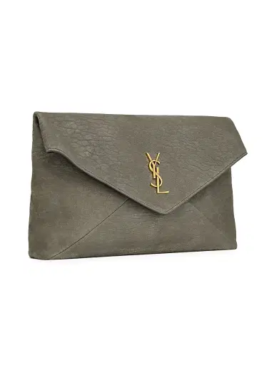 Saint Laurent Women's Cassandre Large Envelope Pouch in Lambskin | Thumbnail 4 Saint Laurent Women's Cassandre Large Envelope Pouch in Lambskin | Thumbnail 4
