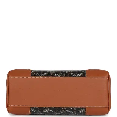goyard Goyard Saigon Souple Mini Bag Black and Brown Goyardine Canvas Palladium Hardware | Thumbnail 6 goyard Goyard Saigon Souple Mini Bag Black and Brown Goyardine Canvas Palladium Hardware | Thumbnail 6