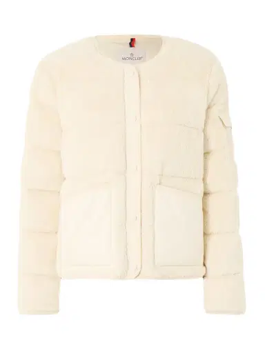 Moncler Shell-trimmed Quilted Cotton-fleece Down Jacket | Thumbnail 1 Moncler Shell-trimmed Quilted Cotton-fleece Down Jacket | Thumbnail 1