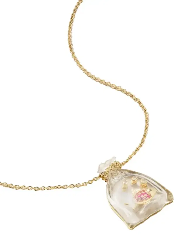 Poisson Rouge 9-karat Gold Multi-stone Necklace