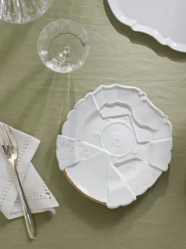 Astier De Villatte + Sacai Patchwork Gold-plated Ceramic Dinner Plate | Thumbnail 2