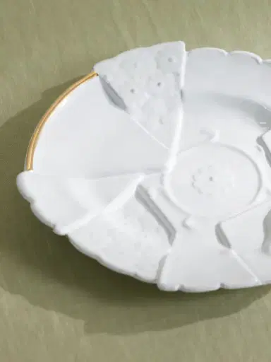Astier De Villatte + Sacai Patchwork Gold-plated Ceramic Dinner Plate | Thumbnail 3