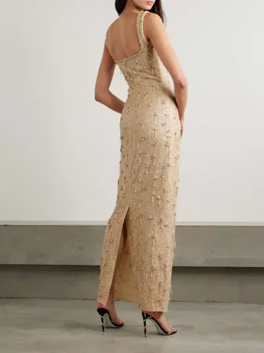 Clio Peppiatt Athena Embellished Beaded Tulle Gown | Thumbnail 3 Clio Peppiatt Athena Embellished Beaded Tulle Gown | Thumbnail 3