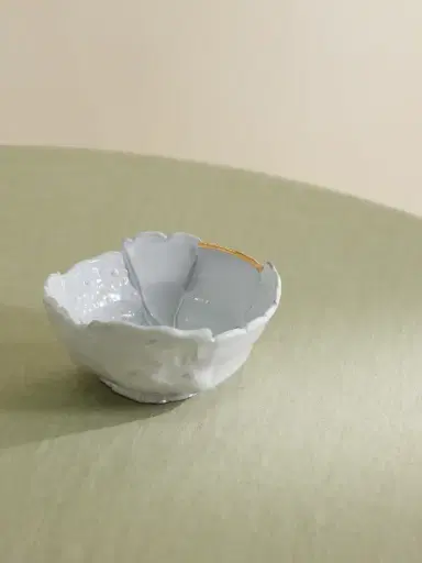 Astier De Villatte + Sacai Mini Sacai Patchwork Gold-plated Ceramic Salad Bowl | Thumbnail 1