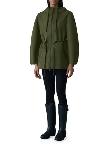 Mackage Women's Kalea-Z Rain Jacket - Light Military Navy | Thumbnail 2