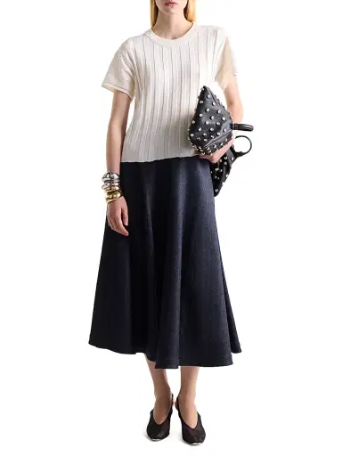 Altuzarra Women's Varda A-Line Midi-Skirt - Berry Blue - Size 12 | Thumbnail 2