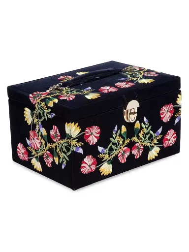 Wolf Medium Zoe Embroidered Jewelry Box | Thumbnail 3