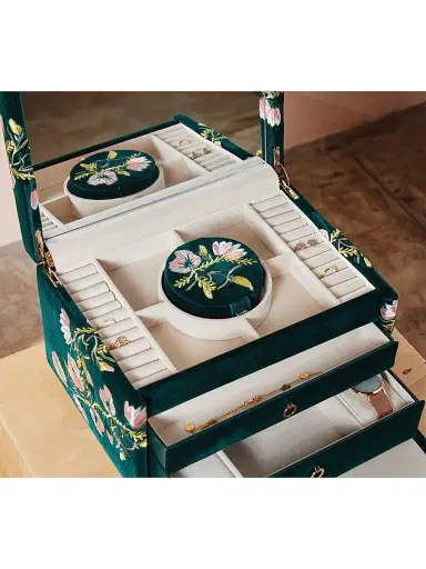 Wolf Medium Zoe Embroidered Jewelry Box | Thumbnail 7