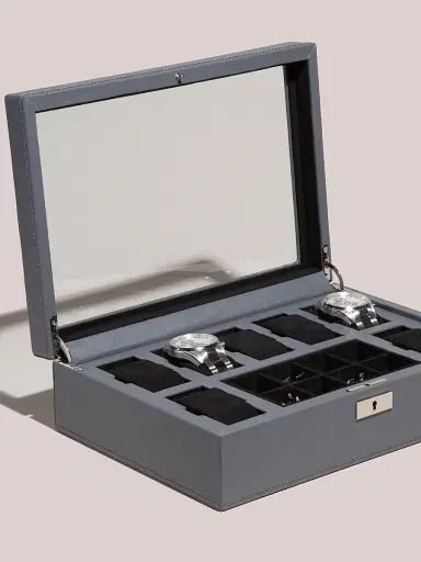 Wolf Howard Watch Box - Grey | Thumbnail 6