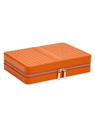 Wolf Maria Zip Jewelry Case - Tangerine Large | Thumbnail 2