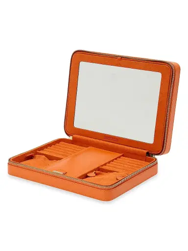 Wolf Maria Zip Jewelry Case - Tangerine Large | Thumbnail 3