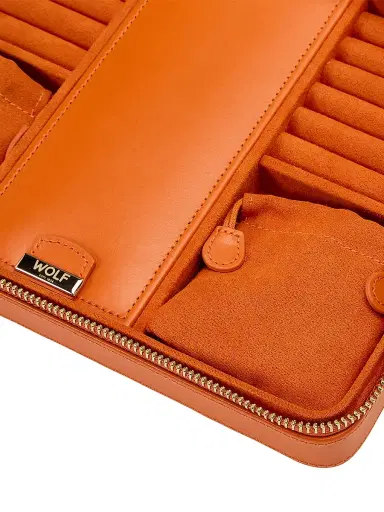 Wolf Maria Zip Jewelry Case - Tangerine Large | Thumbnail 5