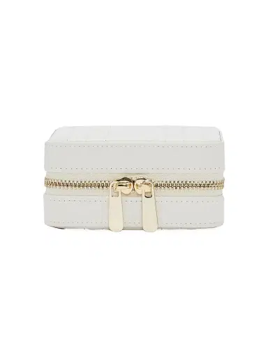Wolf Maria Square Quilted Leather Zip Jewelry Case | Thumbnail 1 Wolf Maria Square Quilted Leather Zip Jewelry Case | Thumbnail 1